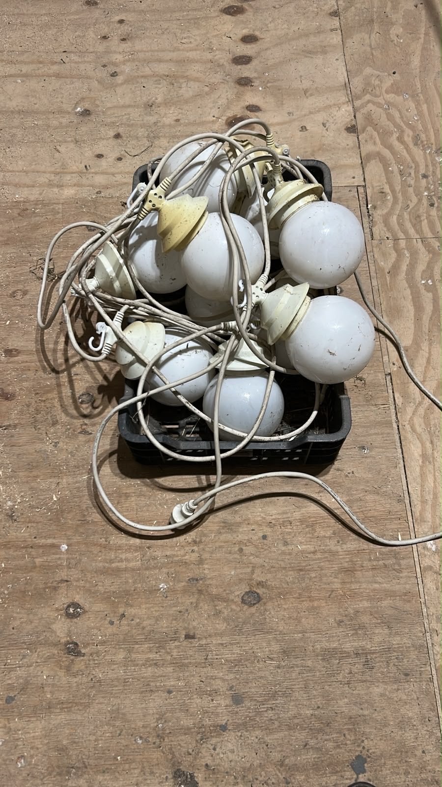 Feestverlichting met witte bollen - Gebruikt, Ophalen, Gebruikt, Wit