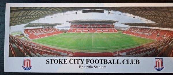 2x Ansichtkaart Stoke City Britannia Stadium, Ophalen, Zo goed als nieuw, Buitenlandse clubs, Poster, Plaatje of Sticker