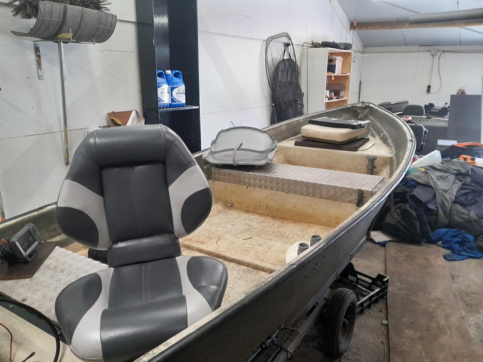 polyester visboot met Suzuki 5pk buitenboordmotor, Ophalen, Overige merken, Gebruikt, Tot 10 pk