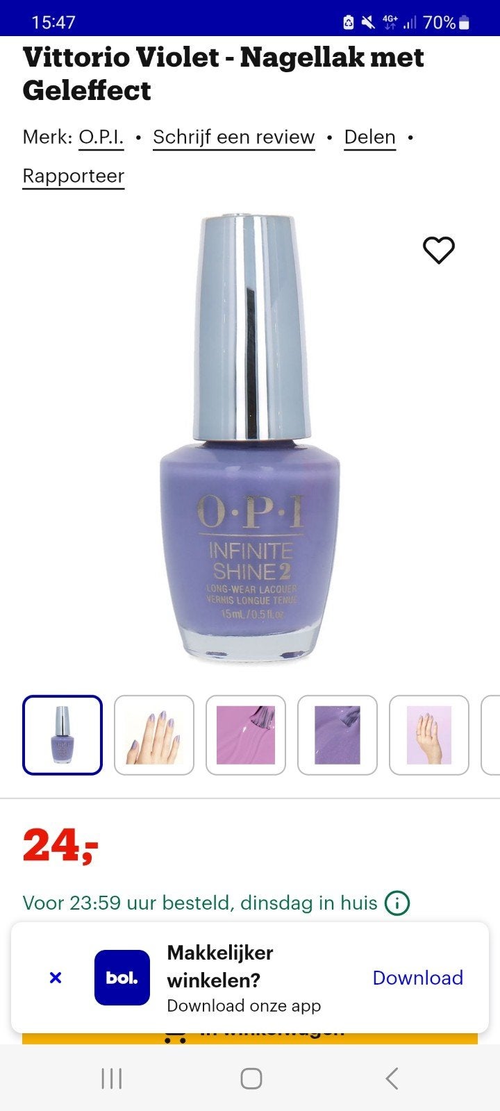 Opi nagellak 4 kleuren nieuw, Ophalen of Verzenden, Nieuw, Overige kleuren, Handen en Nagels