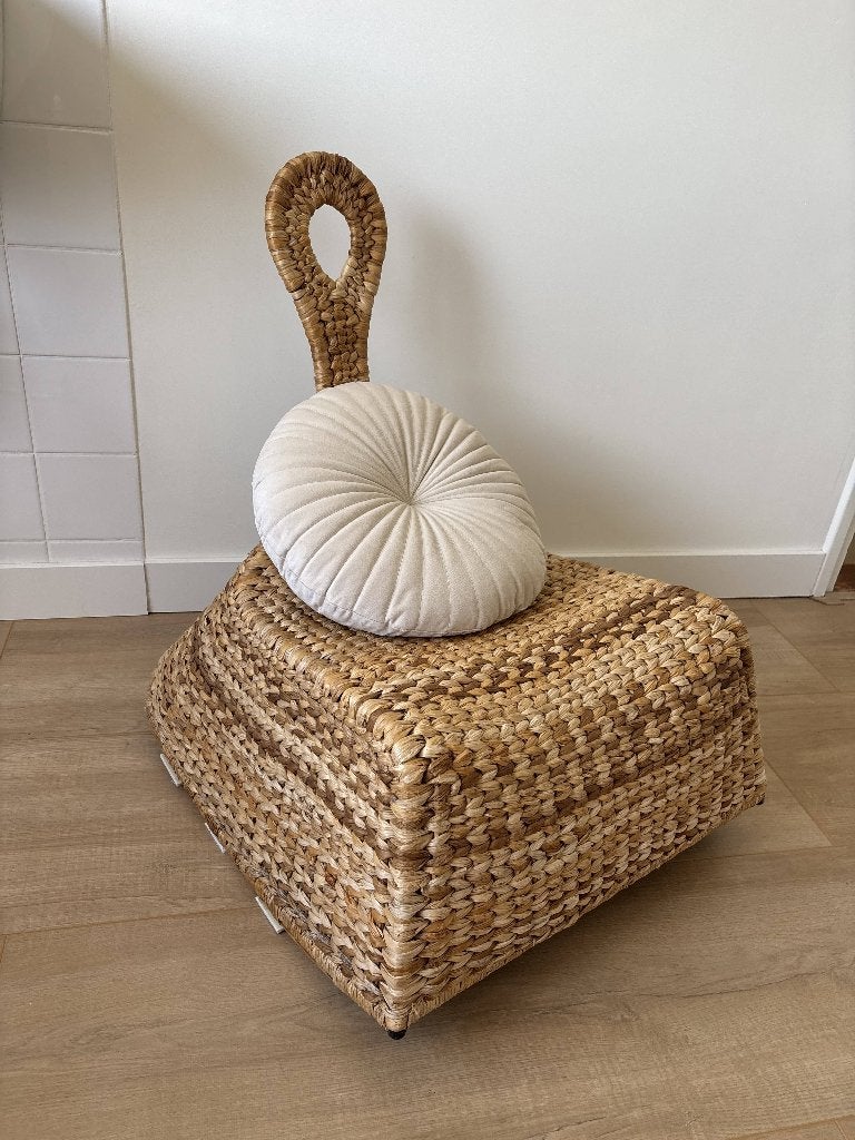 IKEA rotan schommelstoel – rotan fauteuil, Huis en Inrichting, Ophalen, Gebruikt, Bruin, Riet of Rotan