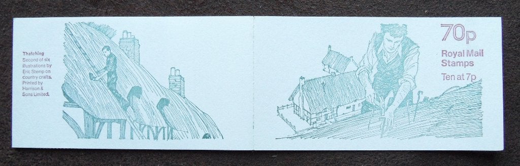 Postzegelboekje Engeland - Country Crafts - Thatching, Ophalen of Verzenden, Postfris