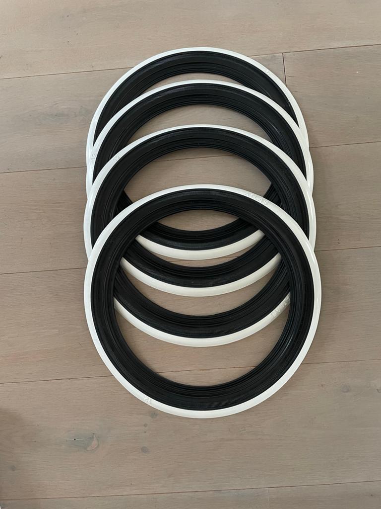 Set van 4 Atlas Whitewall ringen voor 12 inch velgen, Ophalen of Verzenden, Nieuw