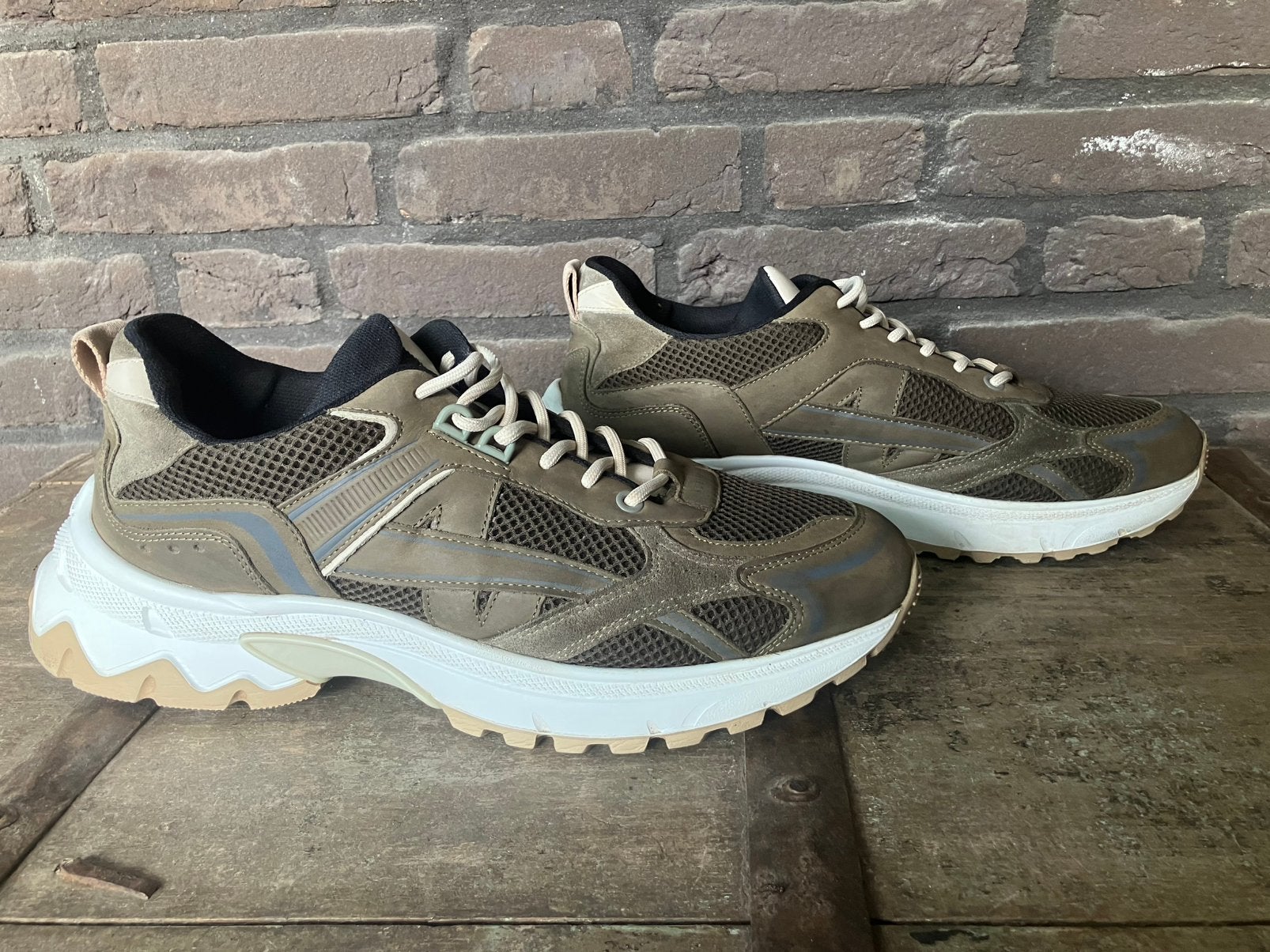 Nubikk sneaker najaar maat 45 groen z.g.a.n., Overige kleuren, Ophalen of Verzenden, Sneakers of Gympen, Zo goed als nieuw