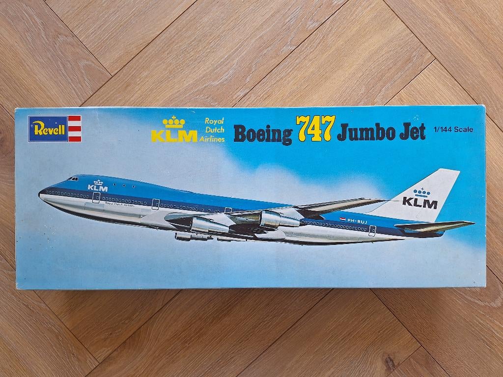 1:144 1/144 Revell Boeing 747 Jumbo Jet KLM Royal Dutch Airl, 1:144 tot 1:200, Revell, Ophalen of Verzenden, Zo goed als nieuw