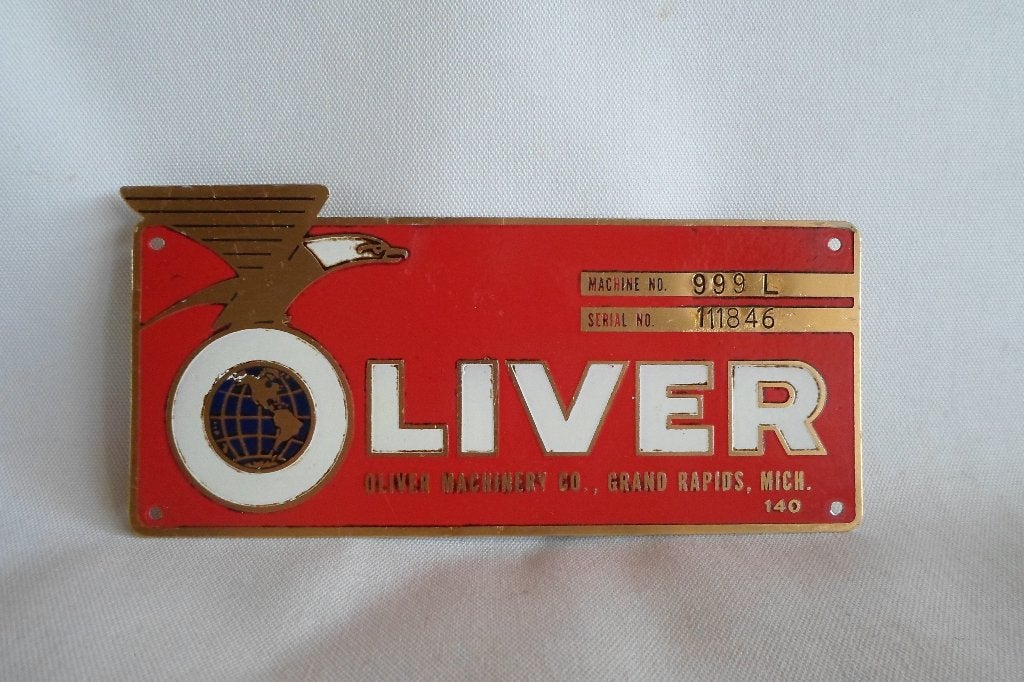 Oliver Blikken Plaquette, Ophalen of Verzenden, Gebruikt, Reclamebord