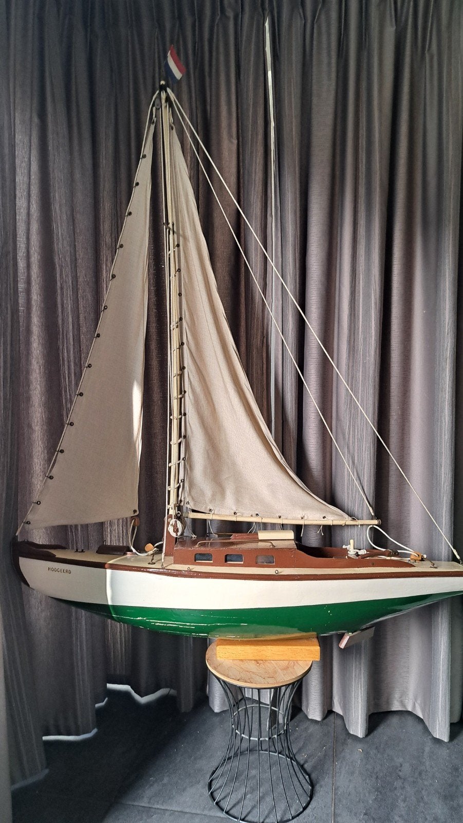 Mooi antieke modelzeilboot, Ophalen, Gebruikt