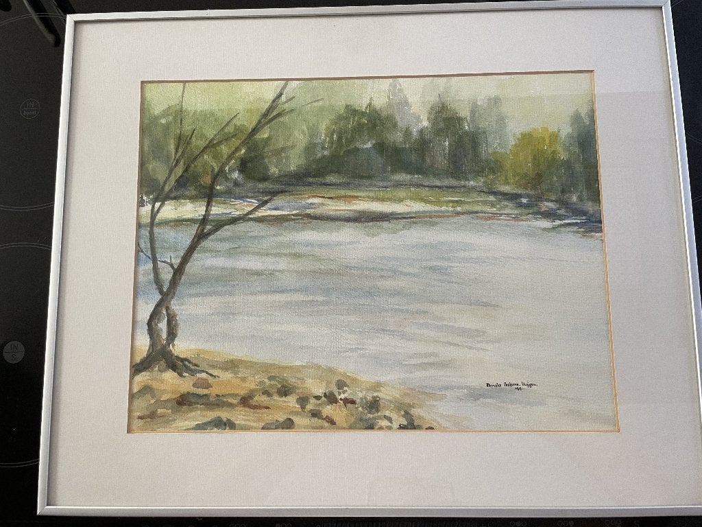 Originele aquarel Anneke Poetsma-Huijgen!!, Landschap, Aquarel, Papier/karton, Ophalen of Verzenden