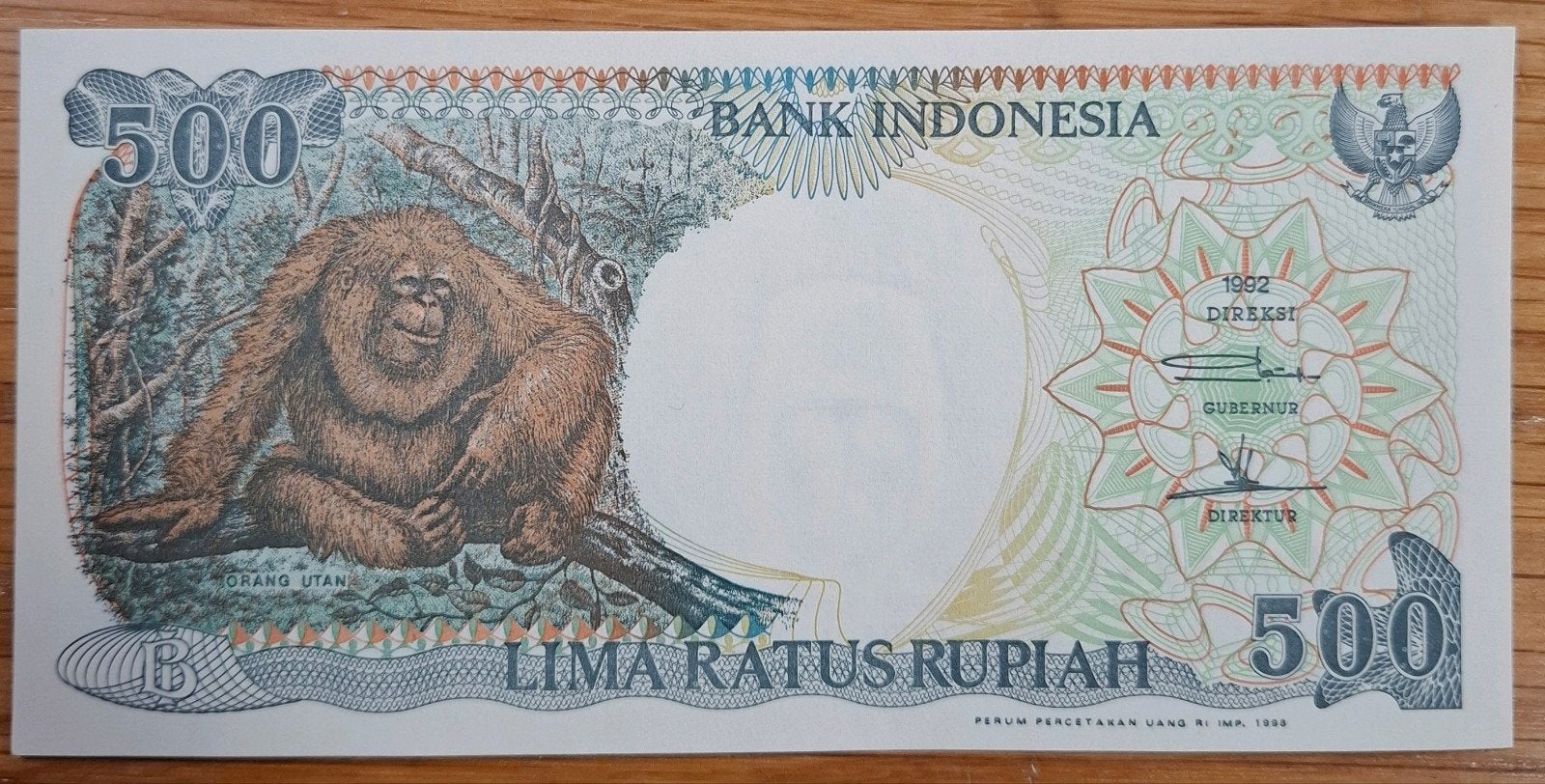 116# Indonesië 500 Rupiah 1992 P128, Postzegels en Munten, Bankbiljetten | Azië, Ophalen of Verzenden, Zuidoost-Azië