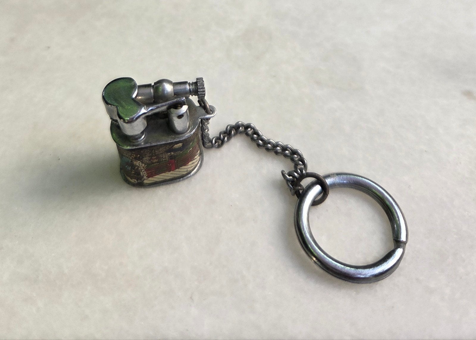Vintage Pygmy miniatuur aansteker sleutelhanger – Japan, Ophalen of Verzenden, Gebruikt