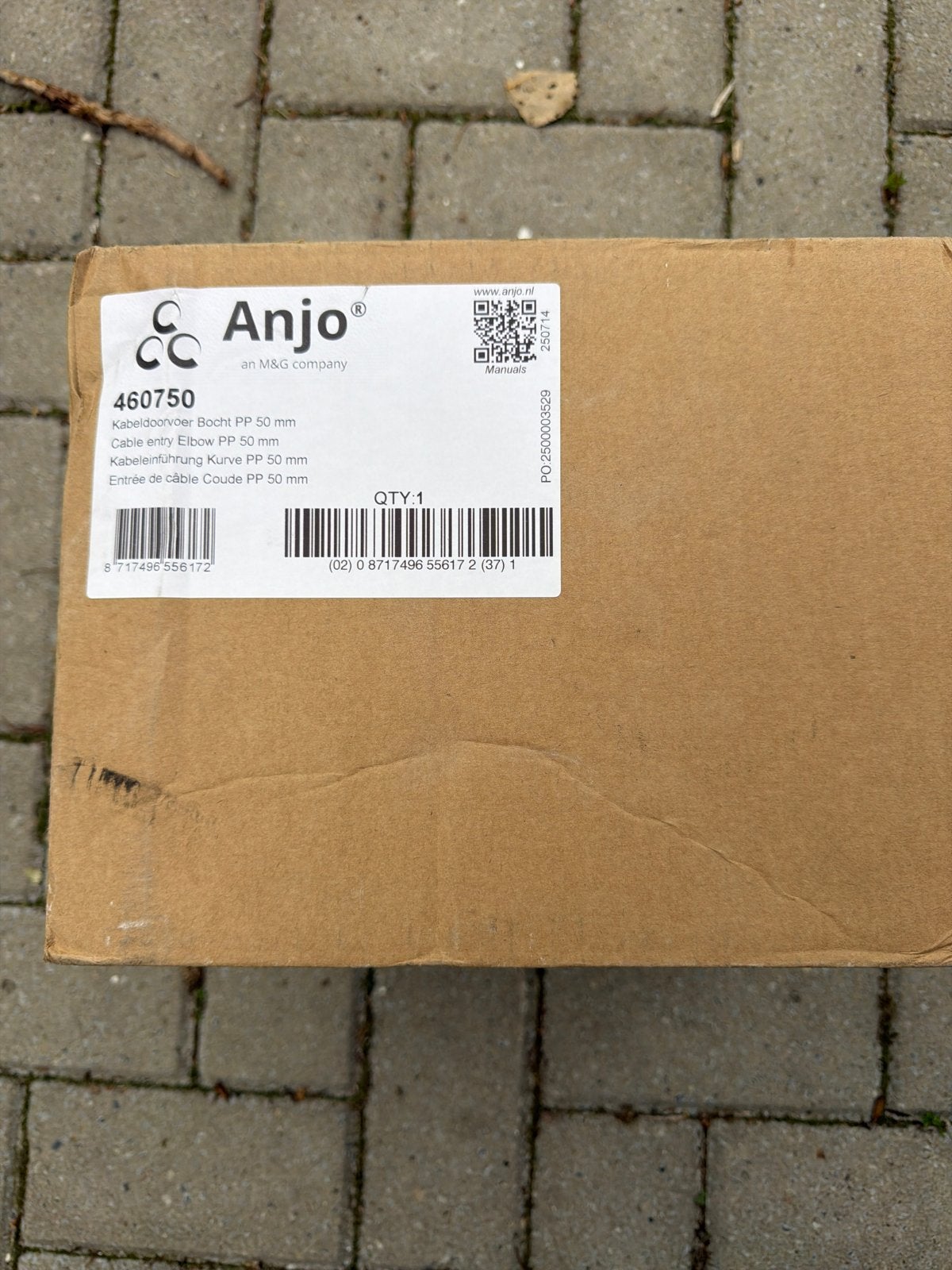 Anjo Kabeldoorvoer Bocht PP 50 mm (2 stuks), Overige materialen, Bochten, Nieuw, Ophalen of Verzenden