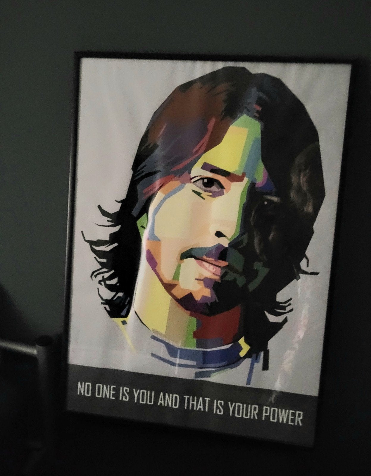 Ingelijste Dave Grohl Foo Fighters Poster - Mooie Kleuren, Ophalen, Rechthoekig Staand, Met lijst, A4 of kleiner