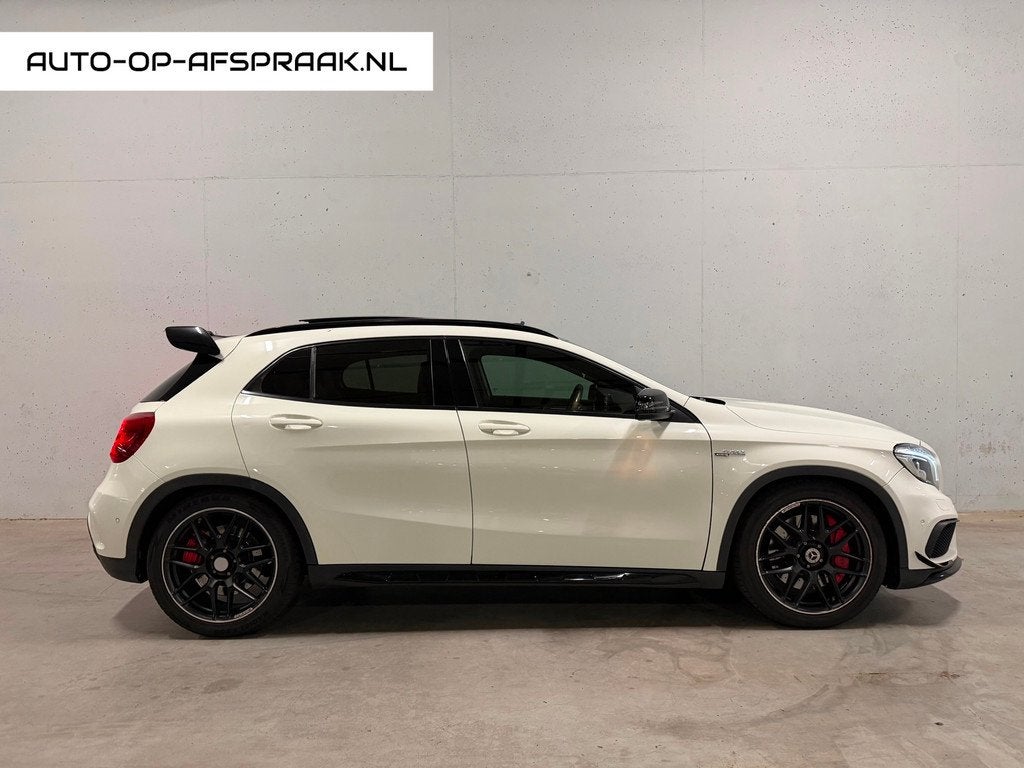 Mercedes-Benz GLA-klasse AMG 45 edition 1 Pano Camera Harman, Auto's, Mercedes-Benz, Gebruikt, Euro 6, 4 cilinders, Wit