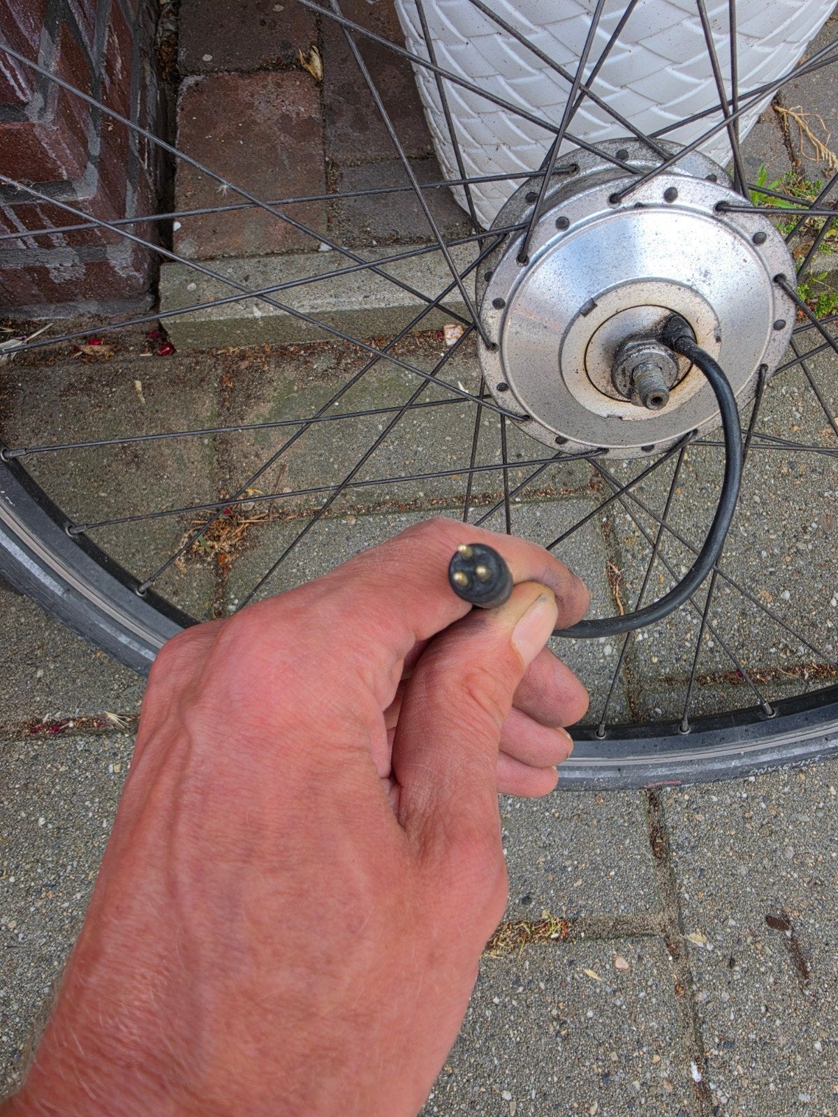 voorwielmotor elektrische fiets 3 punts,3polige aansluiting., Ophalen, Minder dan 10 versnellingen, Overige merken