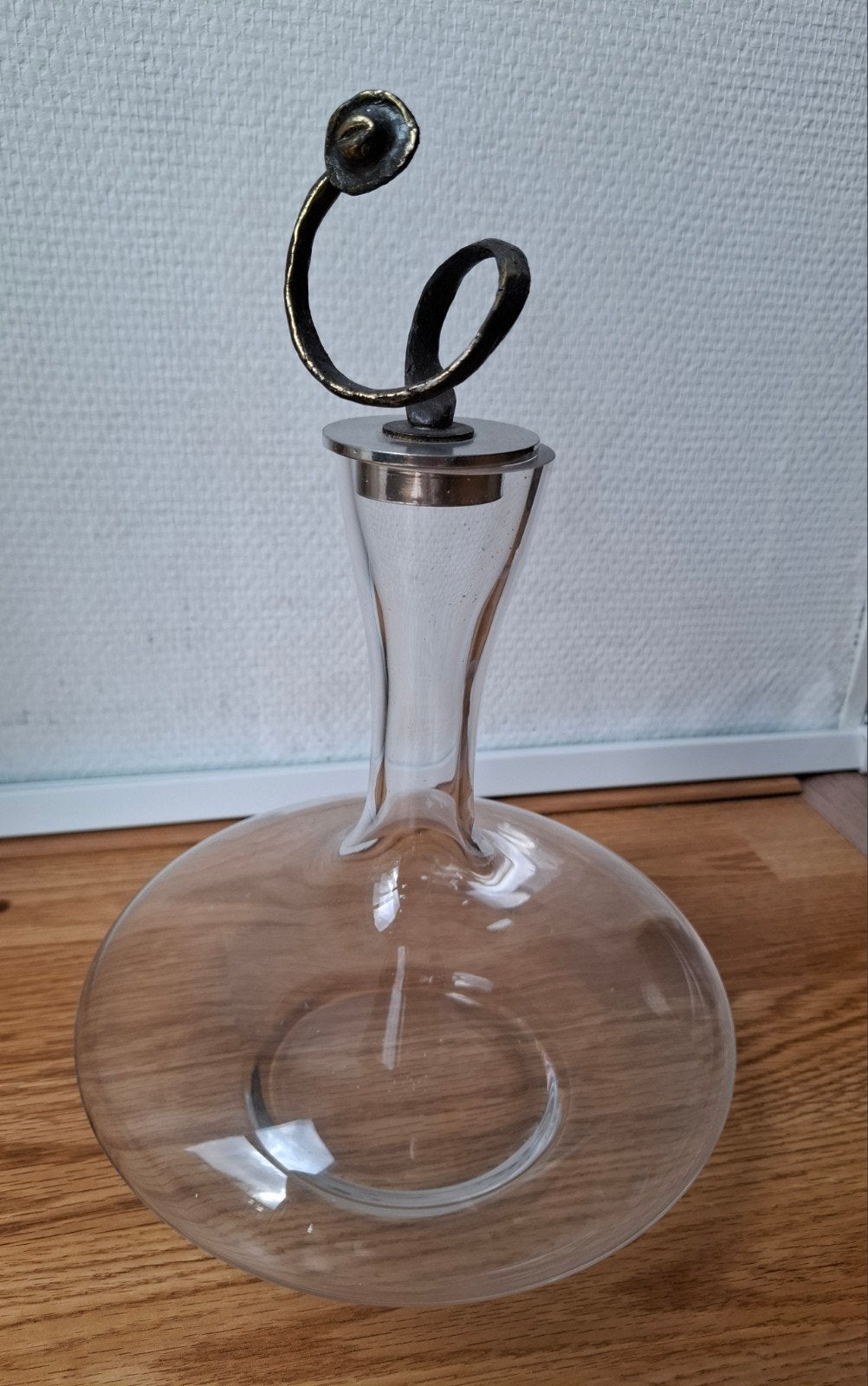 Glazen karaf met metalen dop - 'Chapeau' design, Ophalen