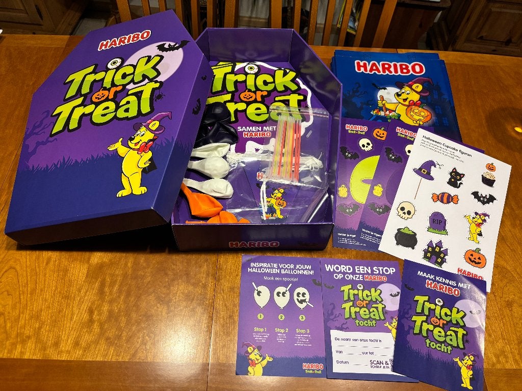 Halloween tocht versiering kartonnen kist Haribo NIEUW, Ophalen, Nieuw, Versiering, Halloween of Griezel