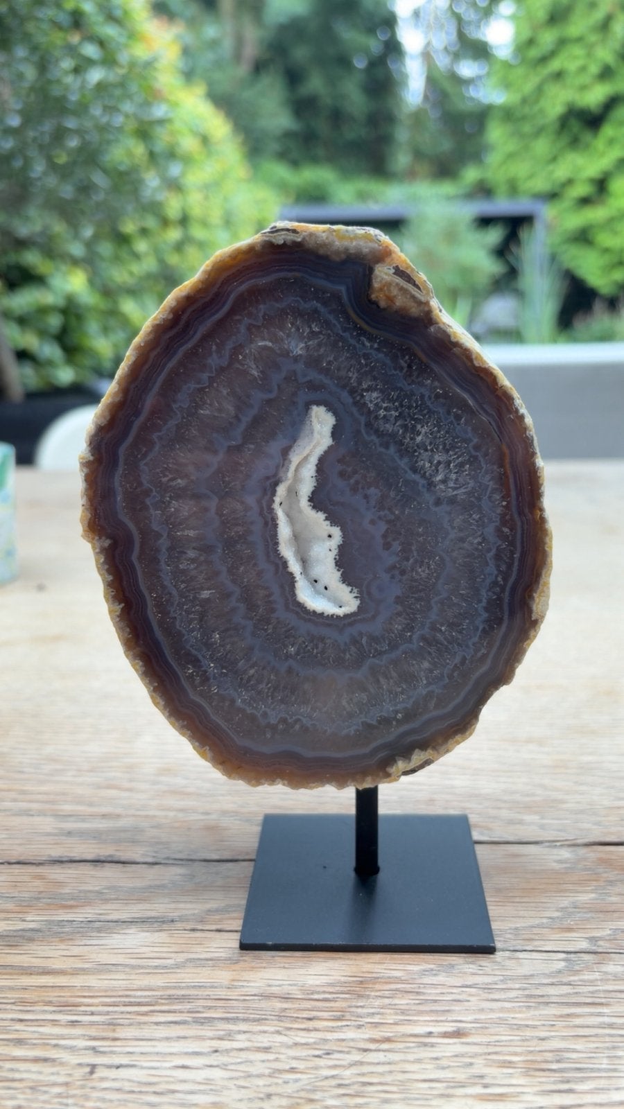 Agaatschijf met voet, Ophalen of Verzenden
