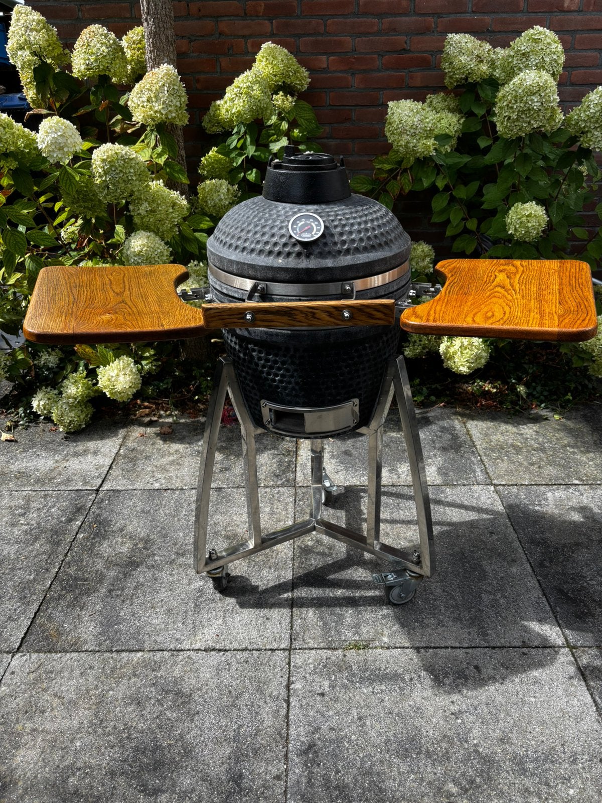 Zeer complete Buccan Kamado Bbq 16 inch, Ophalen, Zo goed als nieuw