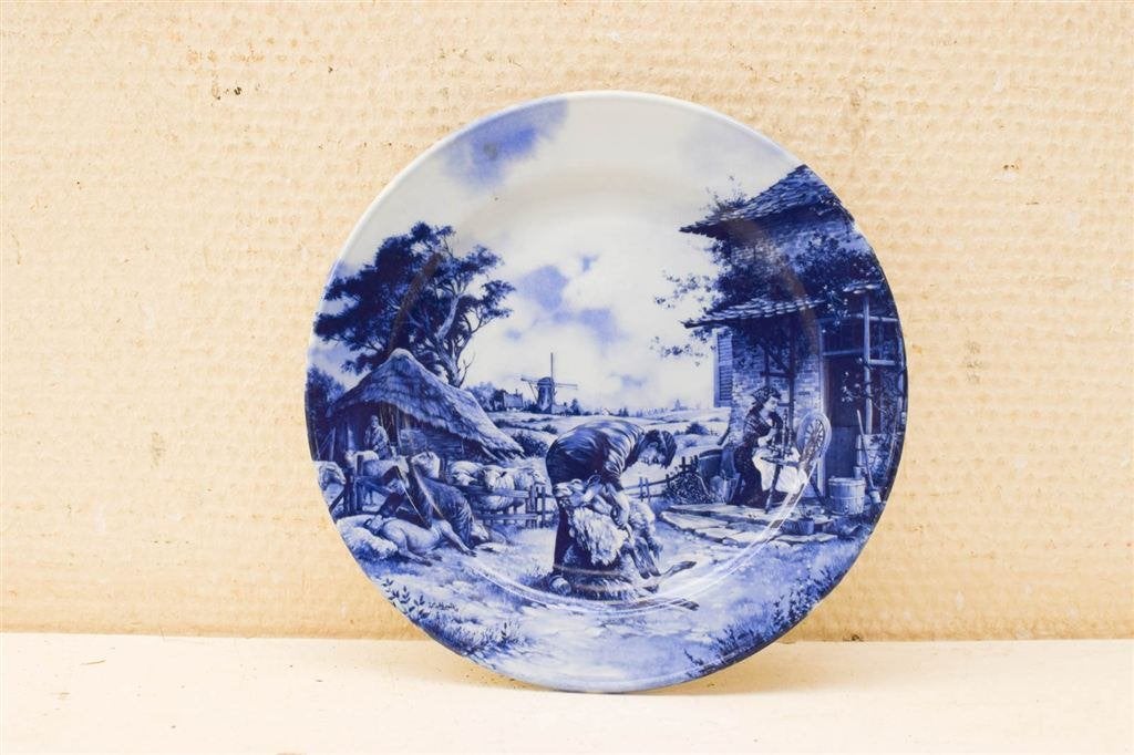 Delft Blauw porseleinen wandbord 48904, Ophalen of Verzenden, Gebruikt