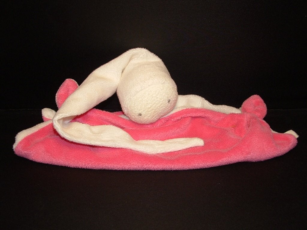 DIFRAX POPJE SOFTDOEK KNUFFELDOEKJE VELOURS WIT MET ROZE, Ophalen of Verzenden, Nieuw, Overige typen