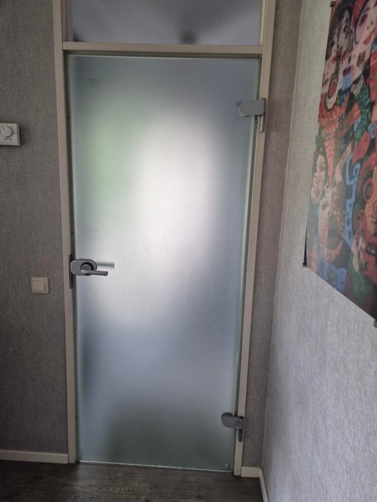 Moderne glazen binnendeur, Doe-het-zelf en Verbouw, Deuren en Horren, Zo goed als nieuw, Binnendeur, 200 tot 215 cm, 80 tot 100 cm