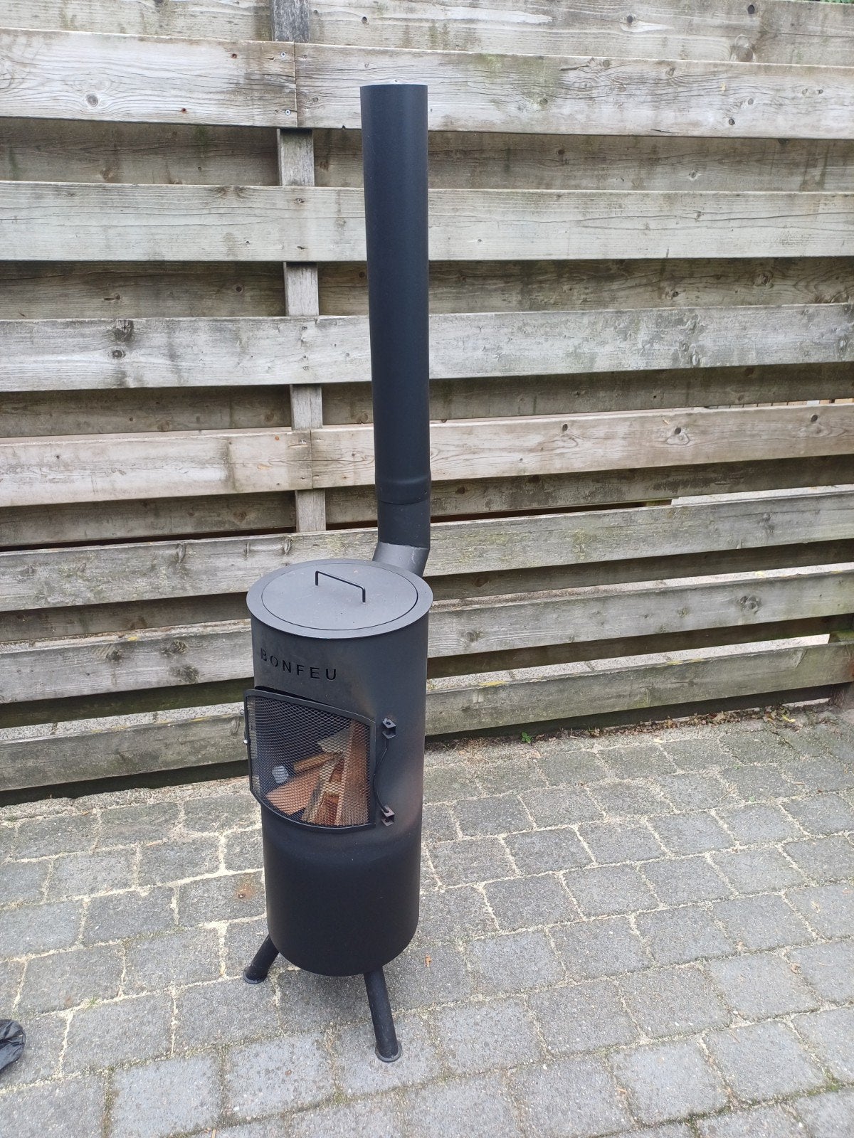 Bonfeu bongiano lp buitenhaard bbq met hoes, Tuin en Terras, Tuinhaarden, Ophalen, Zo goed als nieuw
