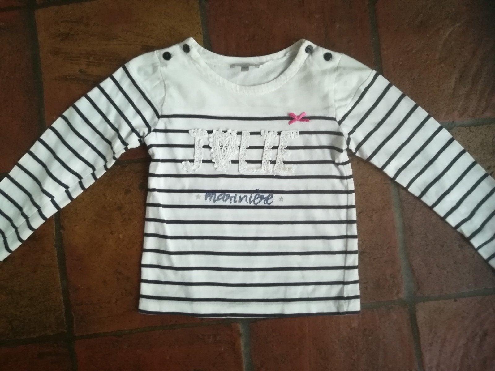wit/blauw bretons gestreept shirtje. Grain ke Blé, 98/36m
Me, Grain le blé, Meisje, Ophalen of Verzenden, Zo goed als nieuw