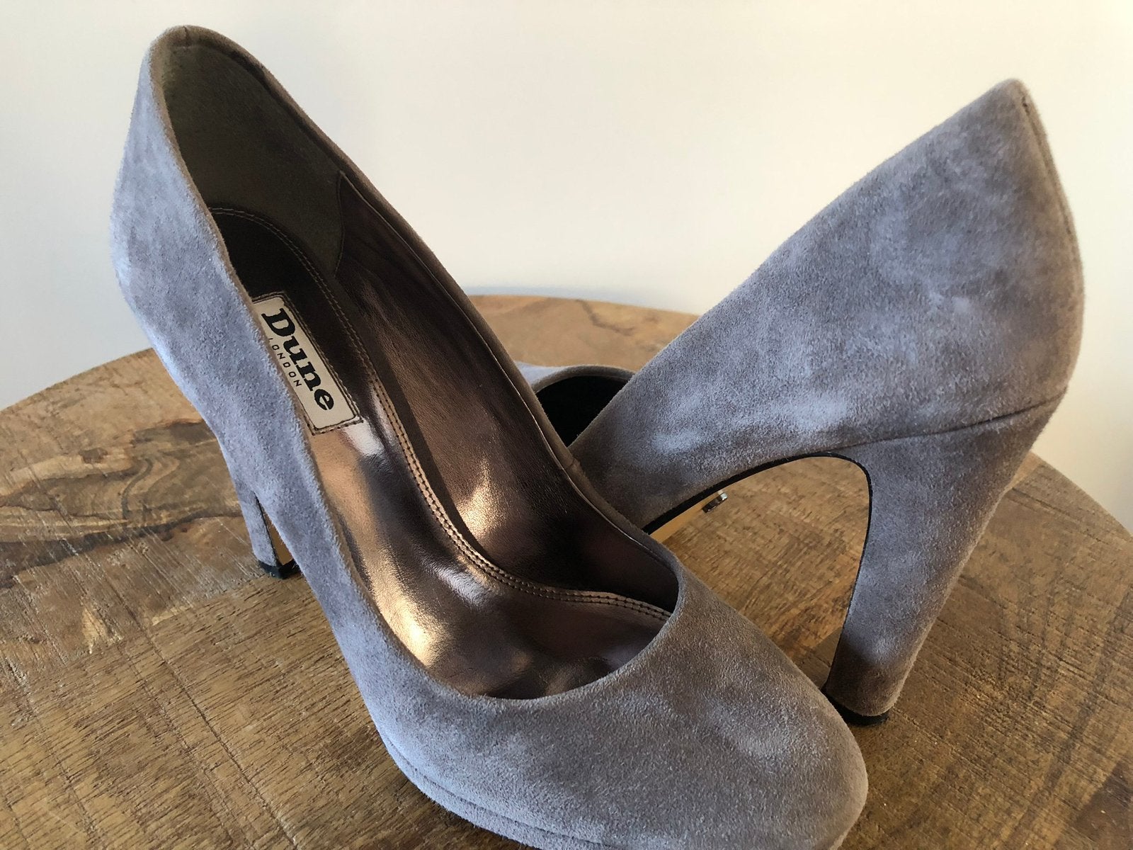*Dune London* Schitterende suede Pumps mt 38 Als Nieuw!, Pumps, Verzenden, Zo goed als nieuw, Grijs