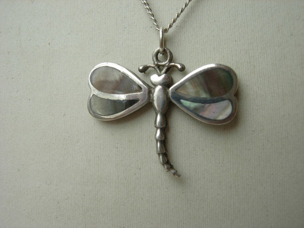 ZILVEREN KETTING MET LIBELLE, Verzenden, Zilver, Ketting
