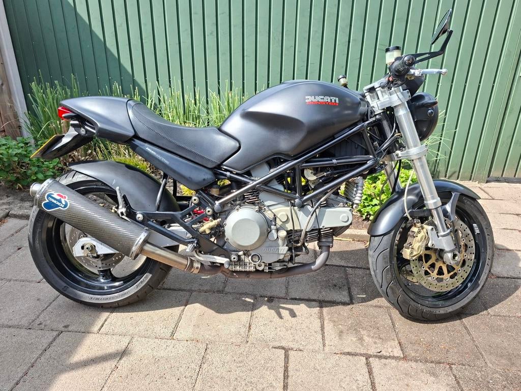 Ducati Monster 900 Black 2001 Termignoni, 2 cilinders, Sportuitlaat, Occasion, Motorrijbewijs A