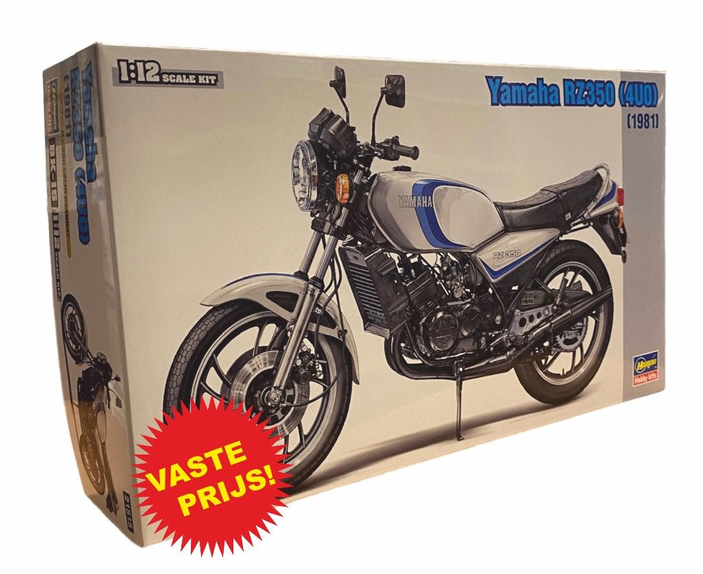 Yamaha RZ350 1981 (Hasegawa 21515) 1/12, Overige merken, Nieuw, Ophalen of Verzenden, Groter dan 1:32