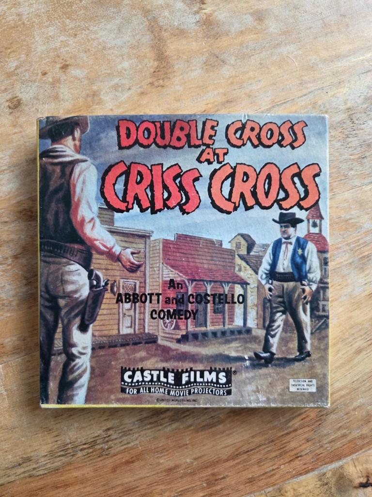 Vintage 8mm Film Abbott Costello Double Cross at Criss Cross, Ophalen of Verzenden, Zo goed als nieuw, Film, Gebruiksvoorwerp