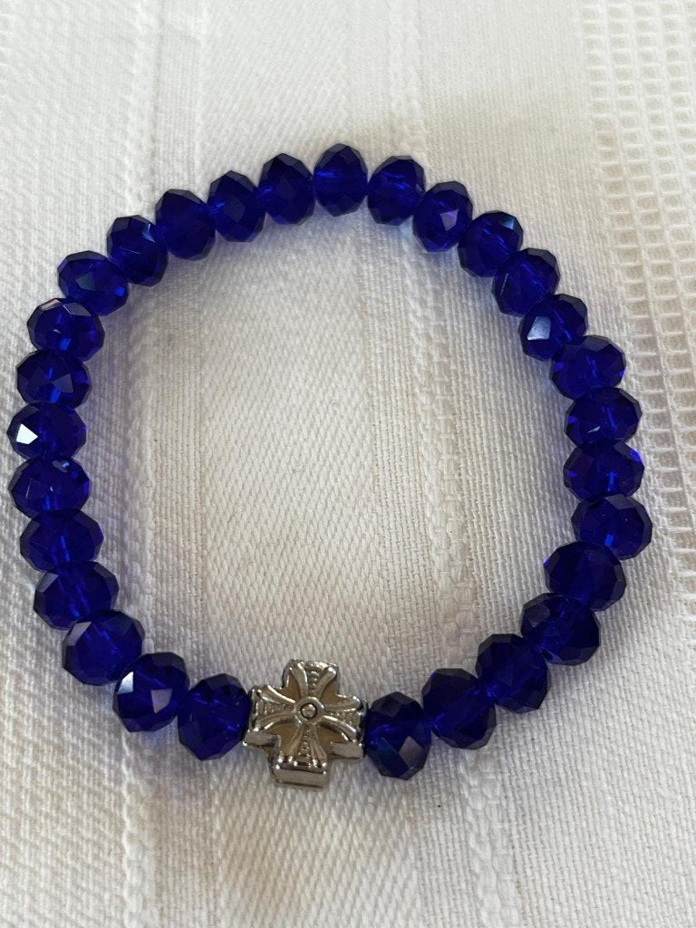 Christelijk Orthodox Byzantijnse bid armband, nieuw, blauw, Verzamelen, Religie, Ophalen of Verzenden, Nieuw, Sieraad, Overige religies