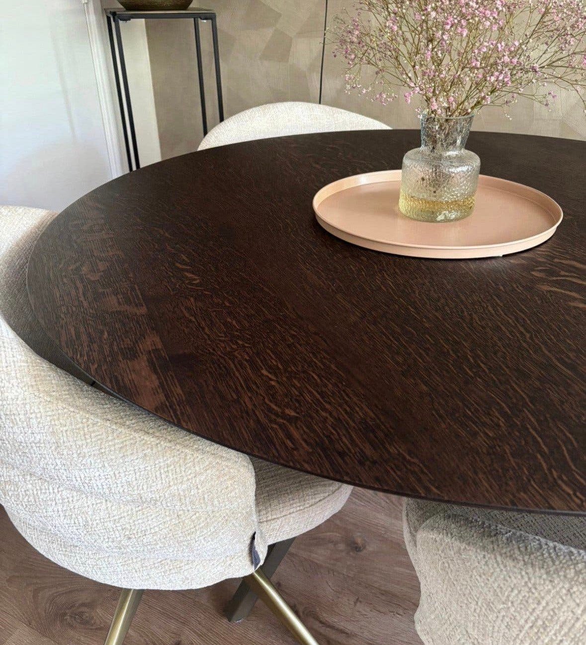 Ronde eetkamertafel, Ophalen, Zo goed als nieuw, Rond, 100 tot 150 cm