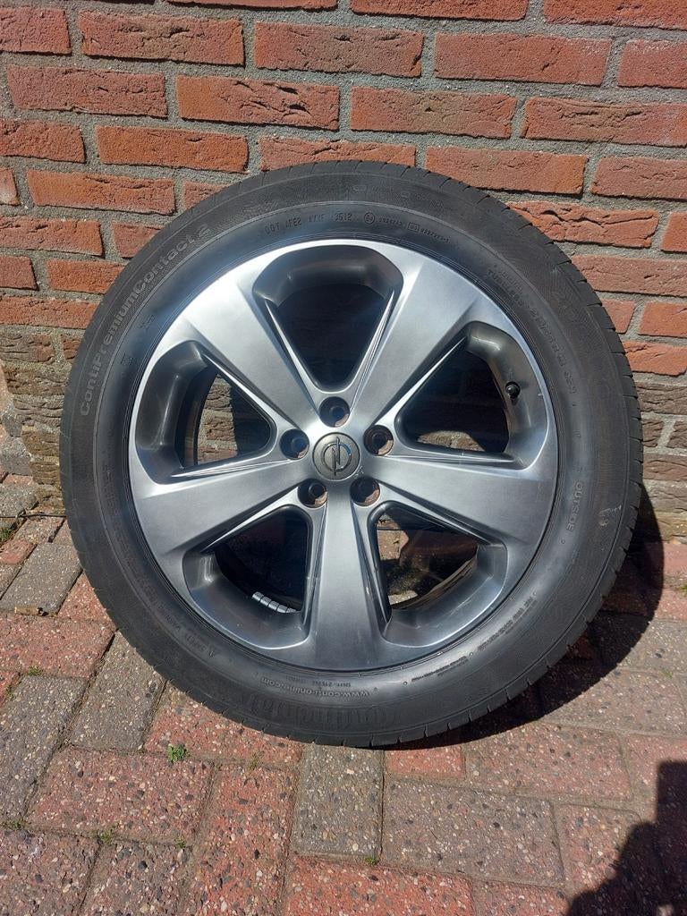 Opel Mokka orginele wielen 18x105 midnight silver 215/55 18, Ophalen, Gebruikt, Opel