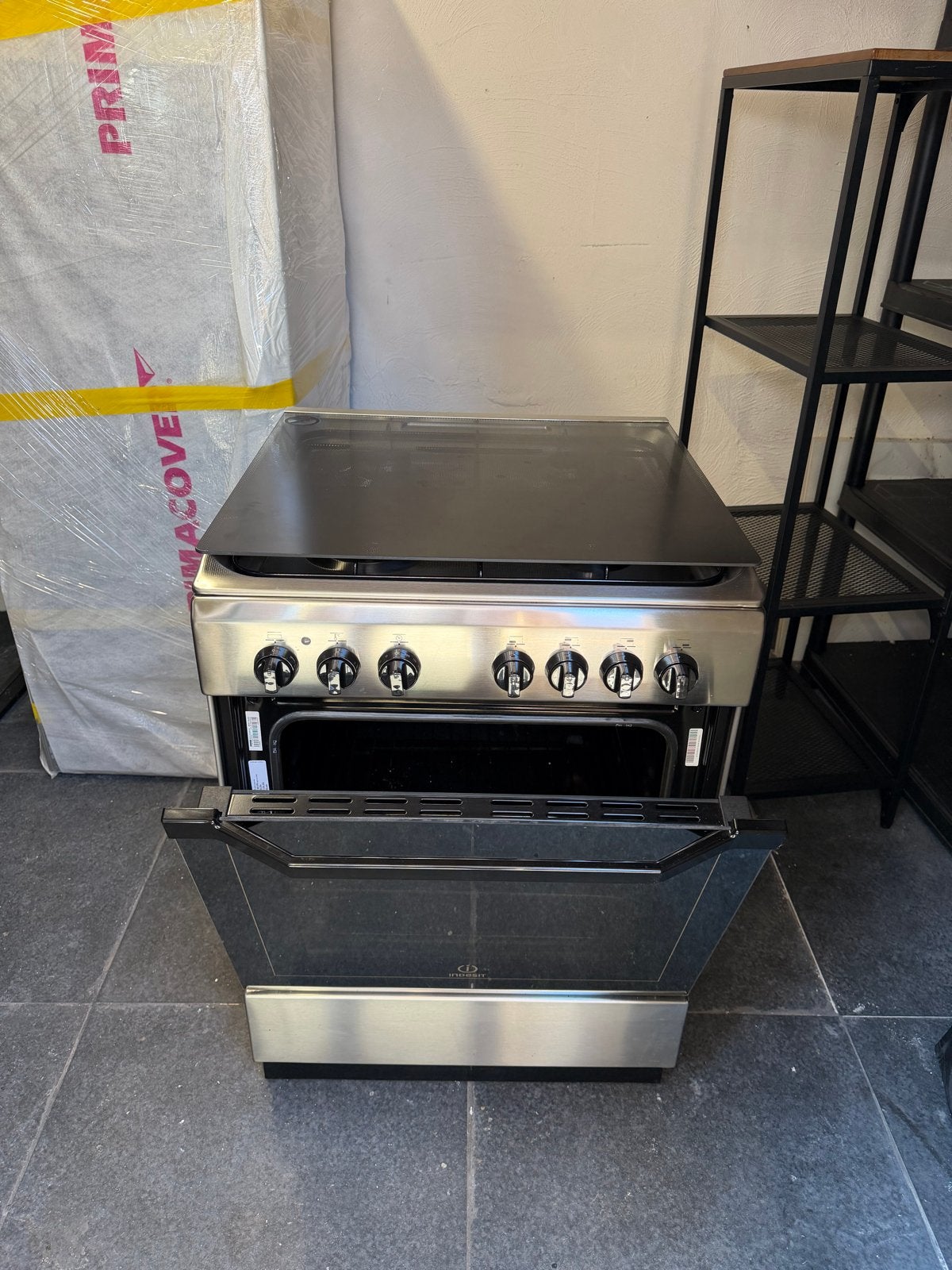 Vrijstaand gasfornuis met oven, Ophalen, Gebruikt, 4 kookzones, Gas
