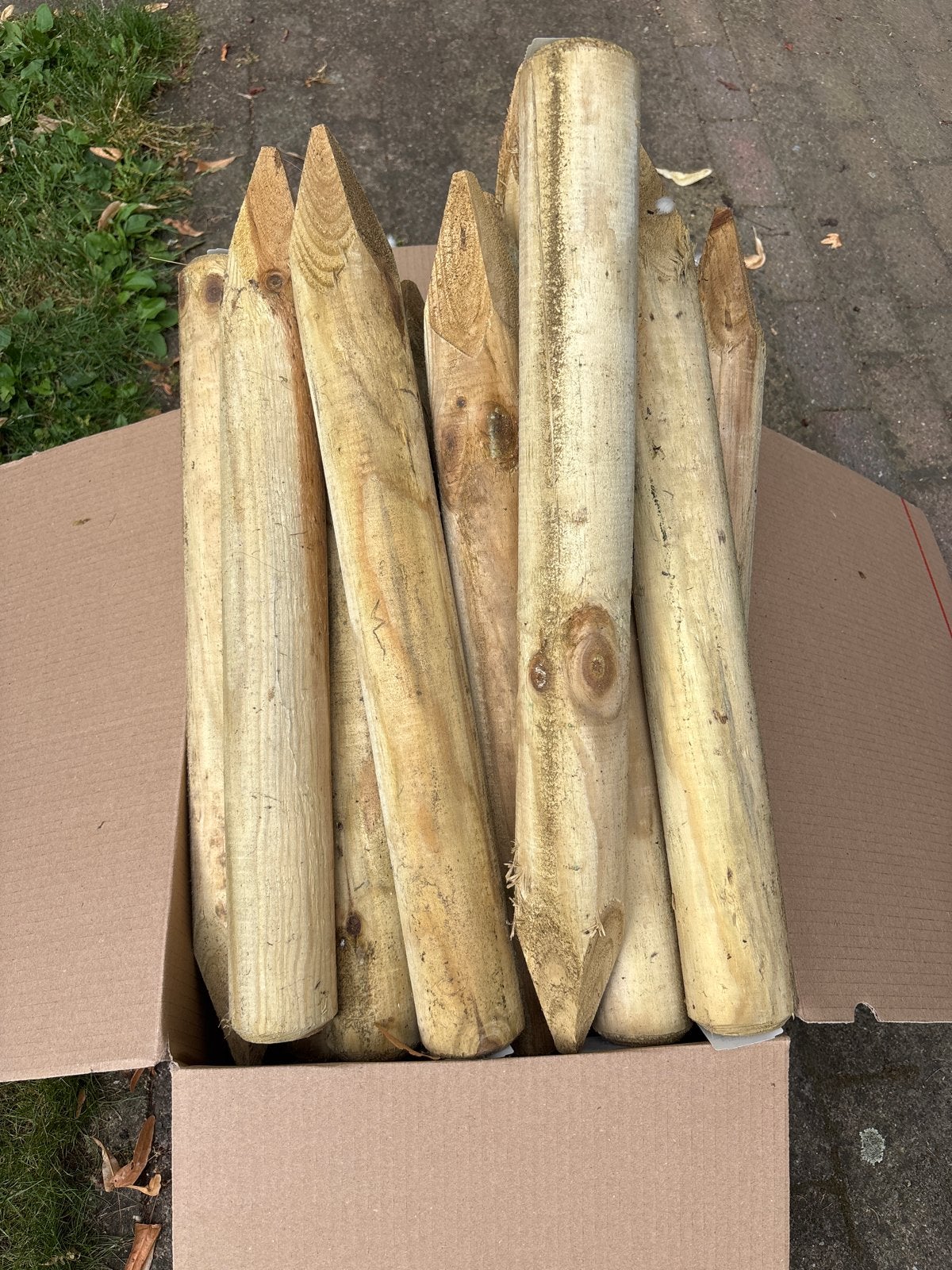 Rondpalen 50cm, FSC gecertificeerd, Tuin en Terras, Ophalen, Nieuw, Minder dan 180 cm, Palen