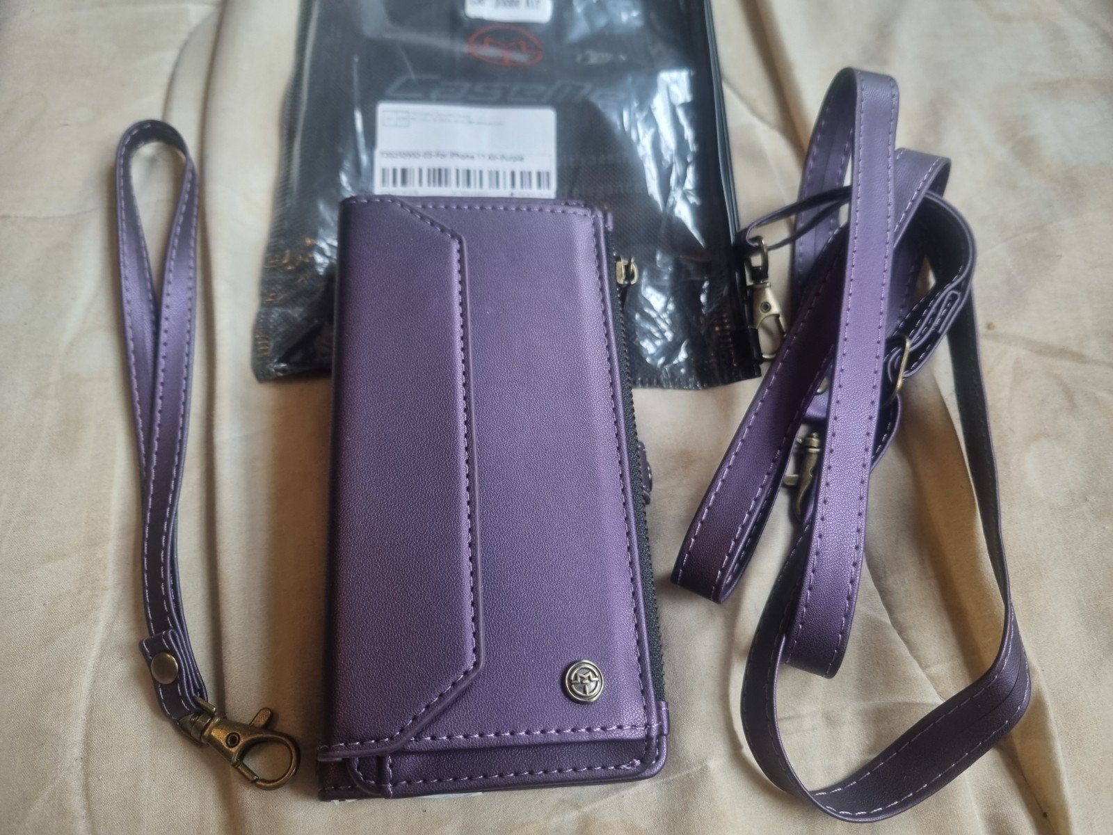 CaseMe RFID Crossbody Wallet Hoesje Paars iPhone 17 Air, Ophalen of Verzenden