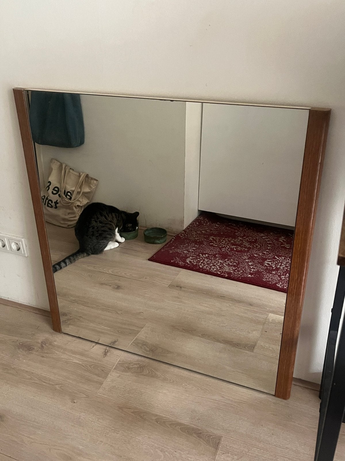 Vierkante grote spiegel (zsm weg) bieden mag, Ophalen, Zo goed als nieuw, Vierkant, Minder dan 100 cm