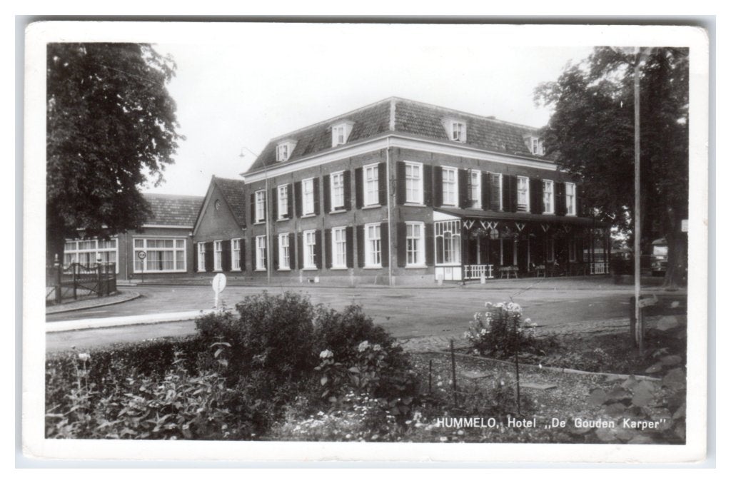 Hummelo, Hotel "De Gouden Karper", Ophalen of Verzenden, 1960 tot 1980, Ongelopen, Gelderland