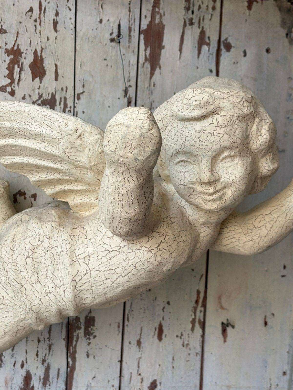 Vintage Papier maché kerstengel, 60 cm, Diversen, Kerst, Ophalen of Verzenden, Gebruikt
