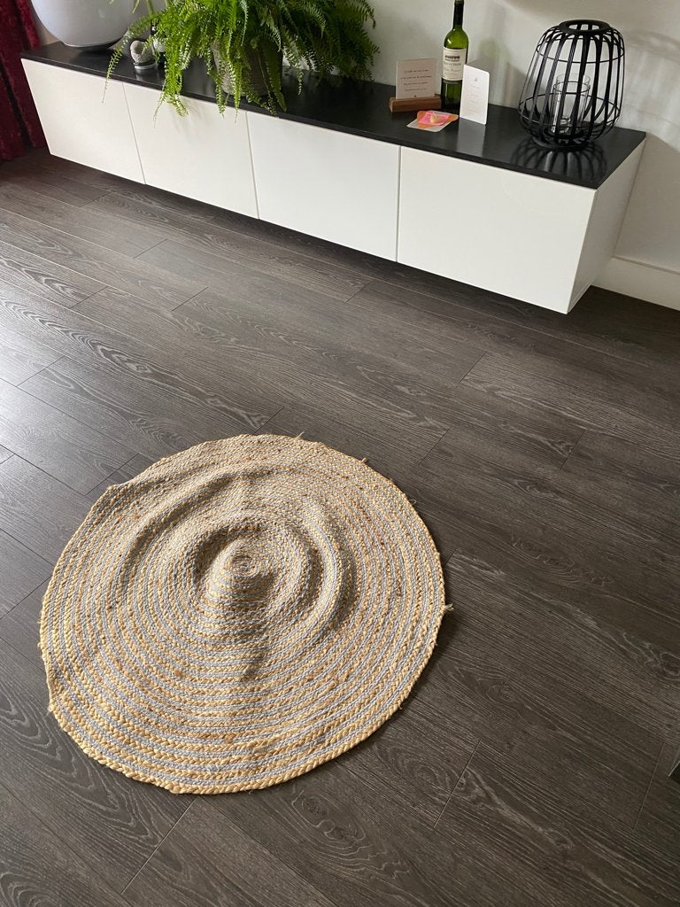 Rond vloerkleed, Huis en Inrichting, Stoffering | Tapijten en Kleden, 50 tot 100 cm, Rond, Zo goed als nieuw, 50 tot 100 cm