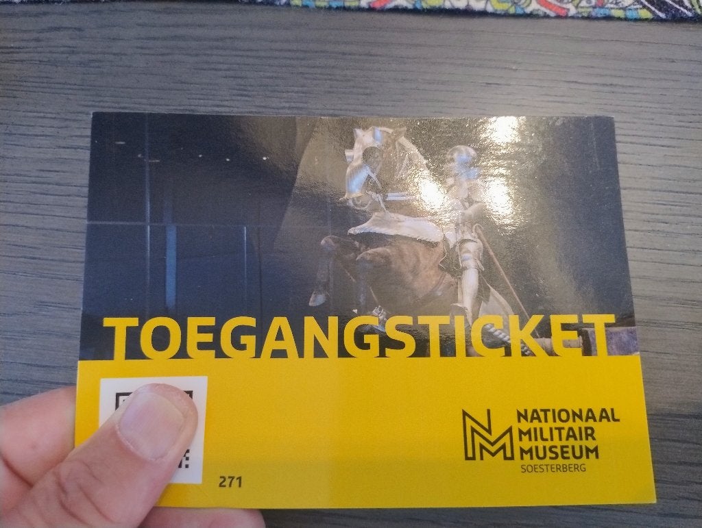 Militair Museum Ticket (€ 10,00), Eén persoon, Ticket of Toegangskaart