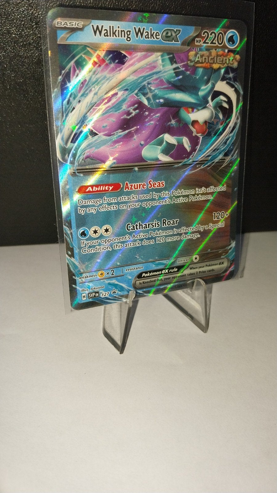 Walking Wake ex #127 Pokémon Kaart - Scarlet & Violet Promos, Ophalen of Verzenden, Zo goed als nieuw, Losse kaart, Foil