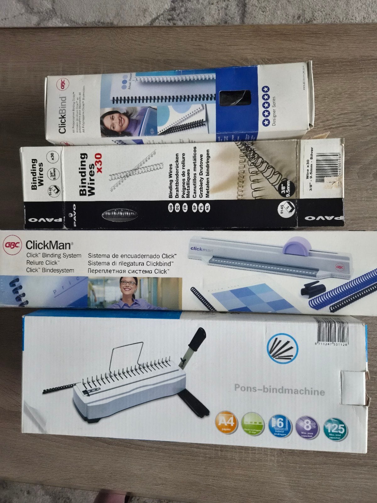 ClickMan en Pons bindmachines met toebehoren, Ophalen, Zo goed als nieuw, Overige typen