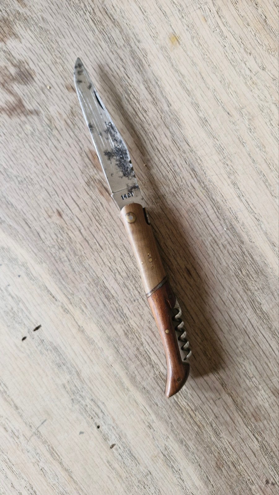 Laguiole Le Rustique Zakmes met Kurkentrekker - Vintage, Ophalen of Verzenden