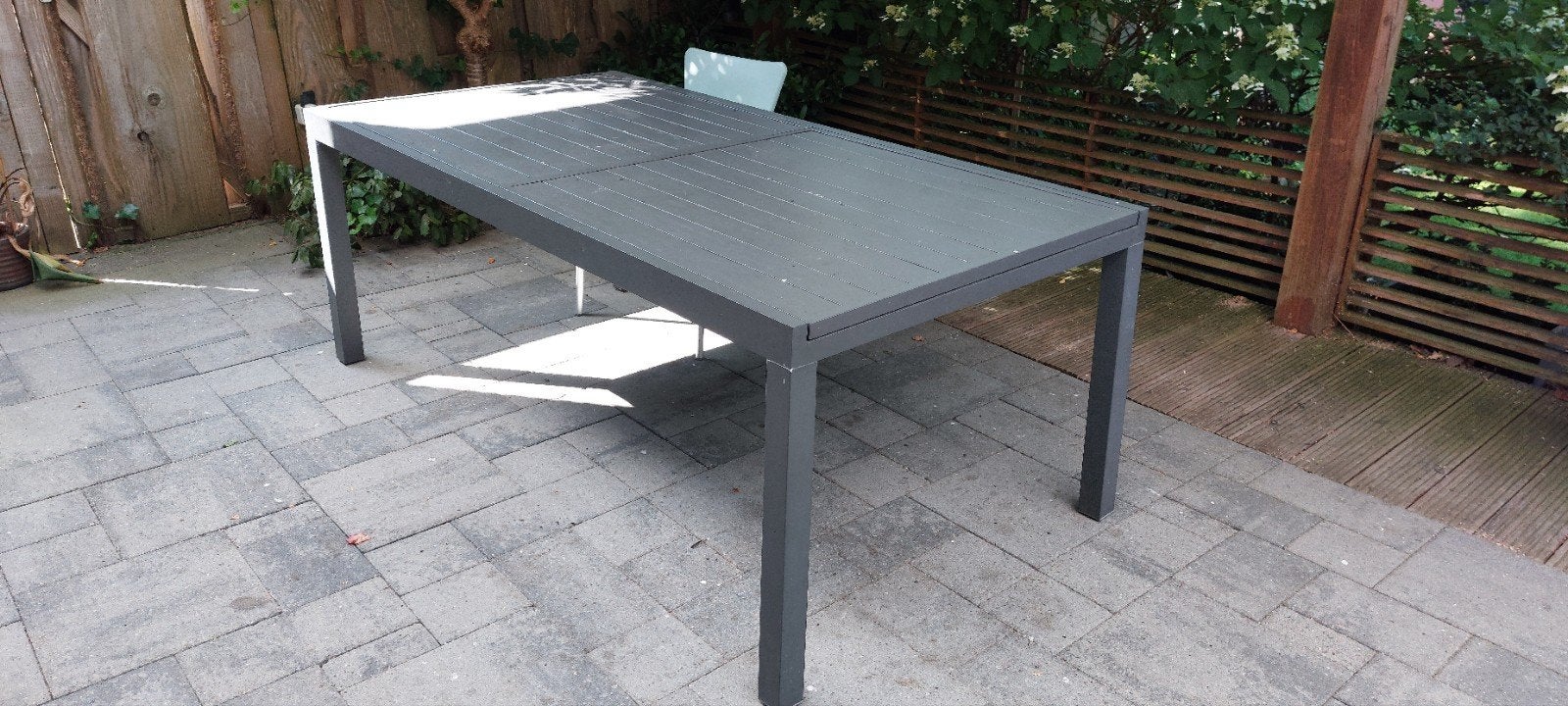 Moderne grijze tuintafel - Gebruikt, Ophalen, Gebruikt, Rechthoekig, Aluminium
