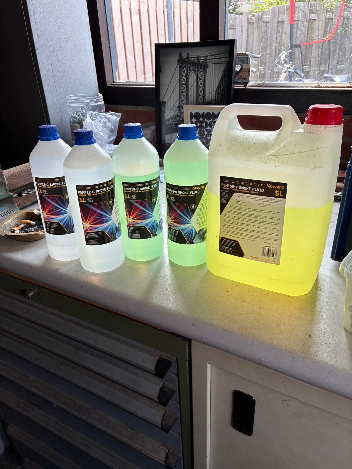 Rookmachine vloeistof - 7 liter (2x 1L, 2x 1L, 1x 5L), Ophalen, Nieuw, Rookmachine