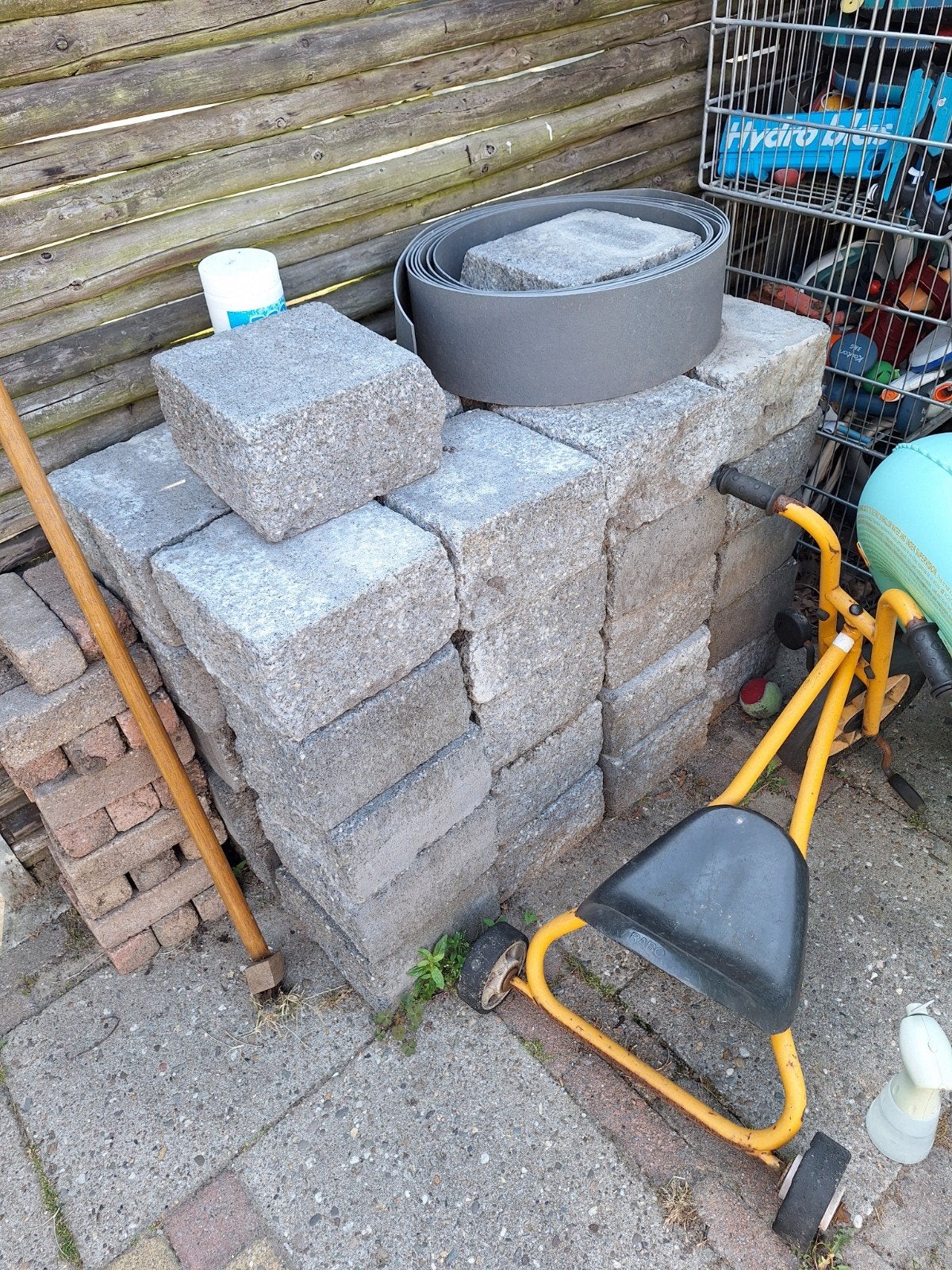 Basalt border blokken 40 stuks, Tuin en Terras, Tegels en Klinkers, Ophalen, Beton, Minder dan 5 m², Overige typen