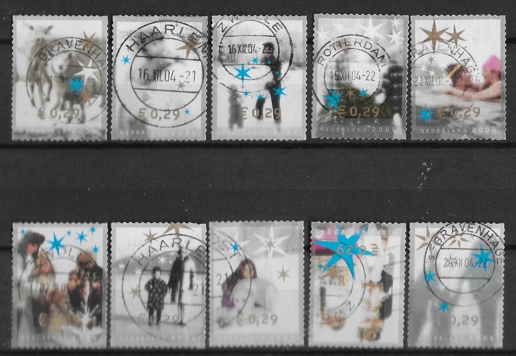 2004, Decemberzegels, serie [2296-2305] (K1802), Postzegels en Munten, Ophalen of Verzenden